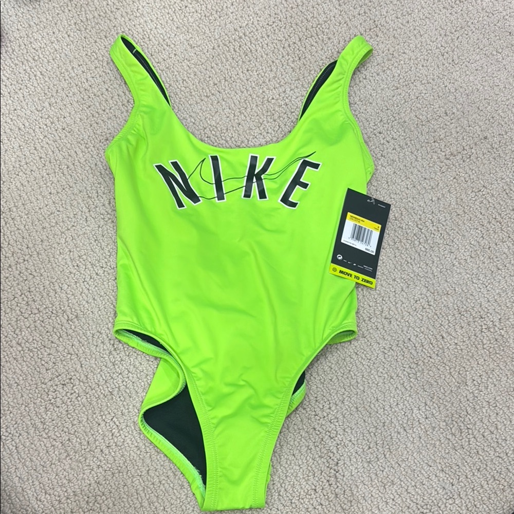 Nike Women's Neon Green One-Piece Swimsuit
